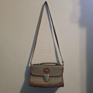 Dooney & Bourke Y2K Leather Crossbody Bag Women Taupe British Tan Purse